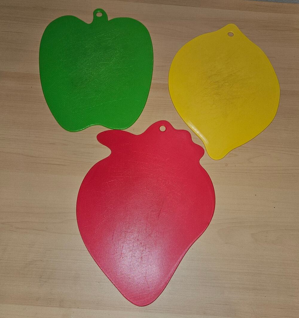 Unbranded Fruit Shaped Plastic Cutting Boards Set of 3